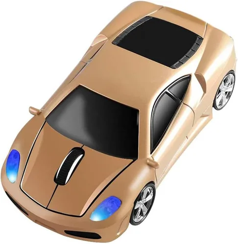 Miniatura 5 de Ratón inalámbrico para computadora, mouse óptico con forma de automóvil deportivo 3D, mouse ergonómico para computadora portátil de escritorio