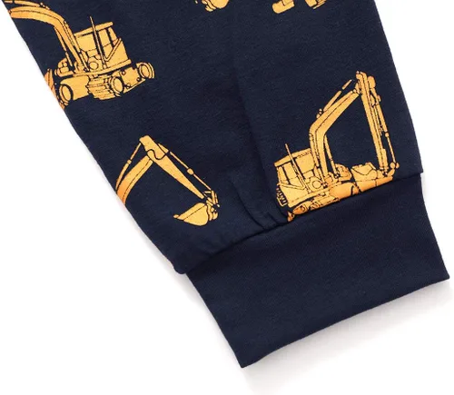 Miniatura 6 de Little Hand Pijamas de algodón para niños pequeños, conjunto de pijamas de manga larga para excavadora