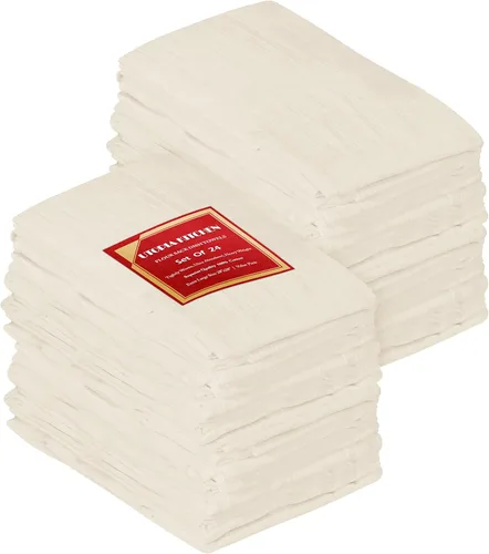 Miniatura 10 de Utopia Kitchen Paquete de 6 toallas blancas de 28 x 28 pulgadas, 100% algodón para limpiar y secar, paños de cocina altamente absorbentes Blanco