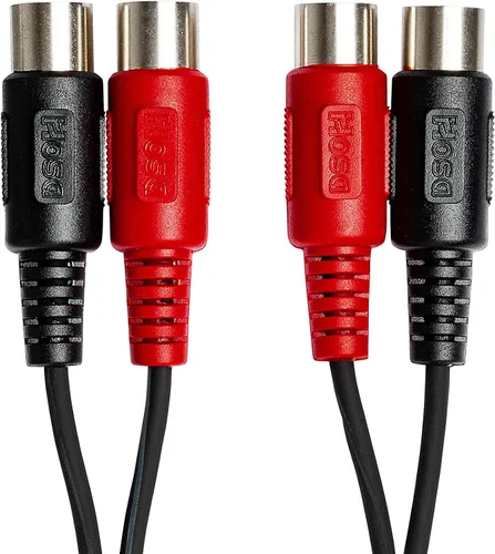 Miniatura 4 de Hosa Cable MID-202 Dual MIDI, doble DIN de 5 pines a la misma, 6.6 pies