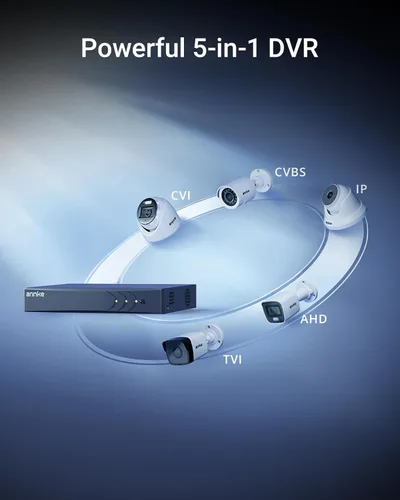 Miniatura 6 de ANNKE Grabadora de video digital 3K Lite de 8 canales, H.265+ DVR híbrido 5 en 1 con detección de IA humanos/vehículos, acceso remoto para cámara