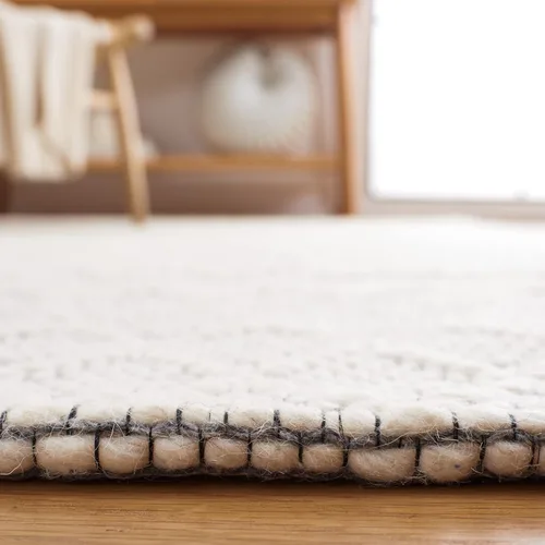 Miniatura 5 de SAFAVIEH Marbella Collection - Alfombra de pasillo de 8 pies, color marfil, diseño de transición, ideal para zonas de alto tráfico en pasillo, baño