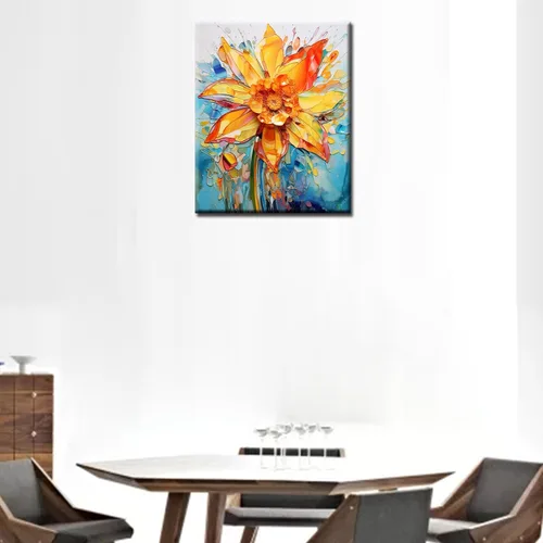 Miniatura 2 de Pintura por números de flores de acuarela amarilla para adultos, principiantes, estudiantes y niños, ideal para regalo de cumpleaños, aniversario