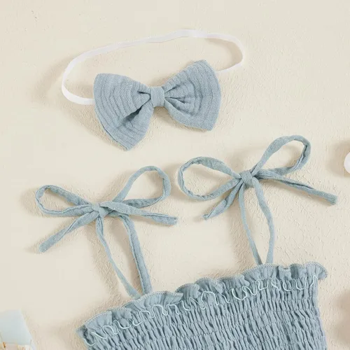 Miniatura 3 de Meihuida Mameluco sin mangas para bebé recién nacido, ropa de verano, mono de algodón con diadema