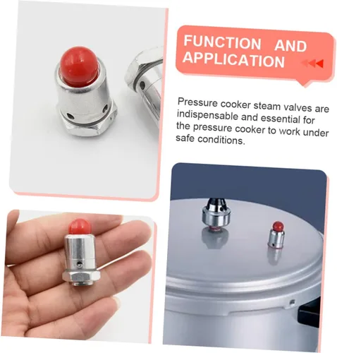 Miniatura 3 de VILLCASE 4 piezas de seguridad para olla a presión, válvula universal para olla de presión, resistente a altas temperaturas, fácil de instalar y Cle
