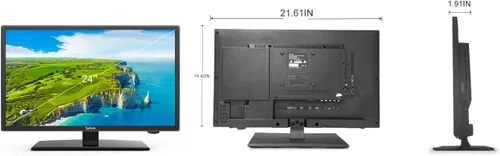 Miniatura 2 de SYLVOX Televisor de 12 V de 24 pulgadas, 1080P RV TV de 12 voltios DC alimentado por HD (ATSC), sintonizador integrado de HDTV (ATSC), reproductor