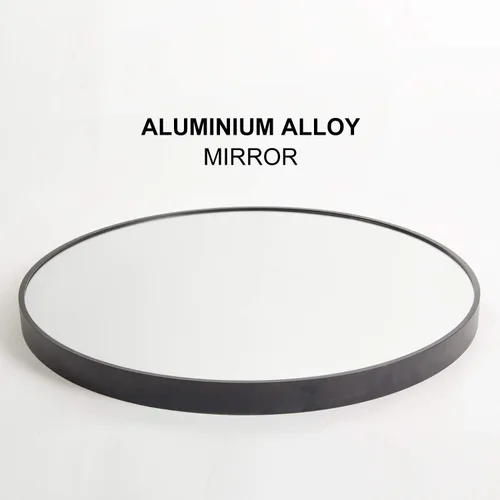 Miniatura 5 de Majnesvon Espejo redondo negro, espejo circular de pared de 20 pulgadas, grande, redondo, negro, para decoración de pared, espejo de tocador de baño