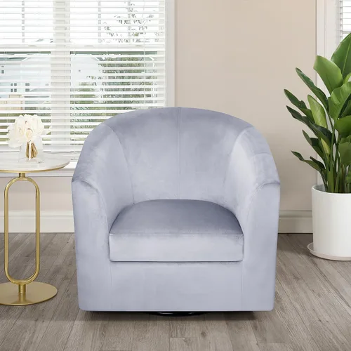Miniatura 6 de Ariana Silla Giratoria de Barril de 360 Grados Silla de Acento Giratoria para Sala de Estar con Reposabrazos Silla de Acento Pequeña para el Hogar