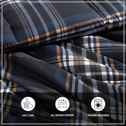 Miniatura 6 de Wrangler - Juego de edredón tamaño King, ropa de cama suave y reversible con diseño de puntada en caja, ropa de cama inspirada en Yellowstone, juego