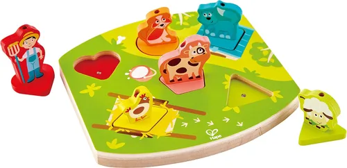 Miniatura 2 de Hape – Farmyard Sound Puzzle Game (10 pieza), multicolor, 5" x 2