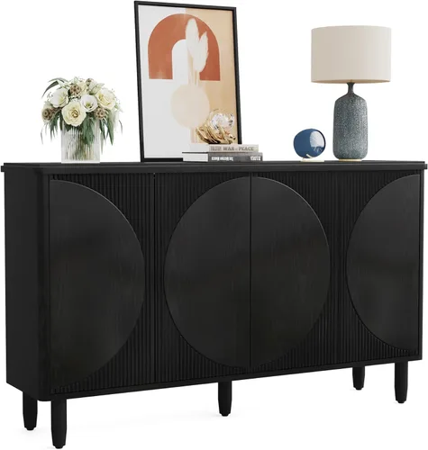 Miniatura 8 de Tribesigns Aparador de buffet con almacenamiento, armario de almacenamiento moderno, mesa de buffet con puertas para sala de estar, cocina, comedor