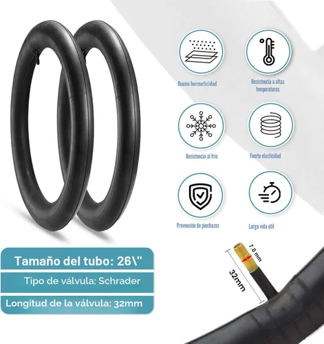 Miniatura 5 de Hycline Juego de 2 neumáticos para bicicleta de montaña: 20/24/26/27.5 pulgadas, repuesto plegable de alto rendimiento, resistentes al desgaste