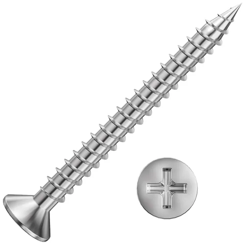 Miniatura 17 de Wensilon (300 piezas) #8x1 Tornillo de madera negro rápido metal autorroscante cabeza plana