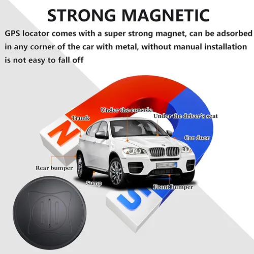 Miniatura 2 de Rastreador GPS para vehículos, rastreador GPS portátil en tiempo real, dispositivo de seguimiento GPS magnético, cobertura global completa