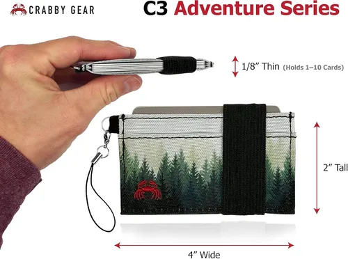 Miniatura 21 de Cartera minimalista fina – Serie Adventure – Lleva tarjetas, efectivo, teléfono, llaves – Se sostiene de forma segura para un fácil acceso – Cartera