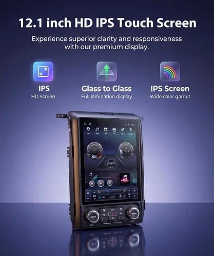 Miniatura 3 de Radio de coche 8 Core 4G+64G F150 2013-2014, pantalla IPS de 12.1 pulgadas, estéreo Tesla Style F150 con Android 15 Pronóstico meteorológico