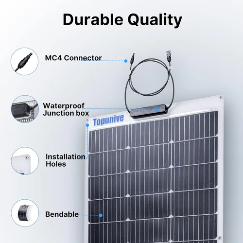 Miniatura 3 de 2PCS paneles solares flexibles de 100W 12V celda monocristalina 9BB 12 voltios semi-flexibles para marina RV remolque barco cabaña furgoneta