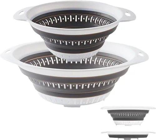 Miniatura 10 de Colador y colador plegable, coladores de silicona y coladores de alimentos, para verduras y frutas, esenciales de cocina