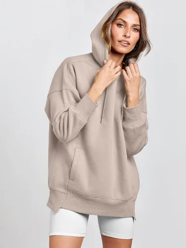 Miniatura 8 de ANRABESS Sudaderas con capucha de gran tamaño para mujer, sudadera de forro polar 2024, trajes de moda para adolescentes y niñas