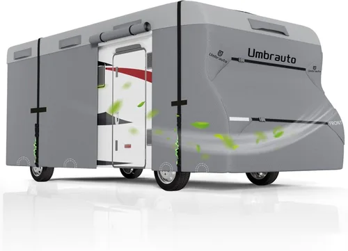 Miniatura 32 de Umbrauto Cubierta para caravana de 5ª rueda de 28 a 31 pies, 7 capas superiores extra gruesa, cubierta de quinta rueda, impermeable, resistente al