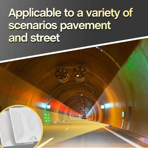 Miniatura 6 de Dunzy 30 reflectores de carretera de 4 x 4 pulgadas, marcadores de poste de asfalto y pavimento de calle, marcadores reflectantes para calzada