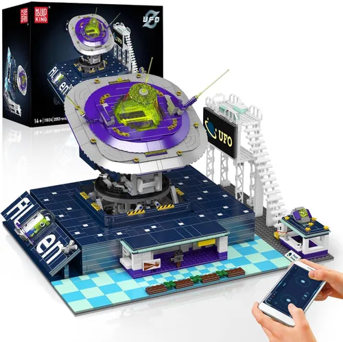 Mould King 11024 Technik Star Flying Building Blocks Toy, 496 piezas de motor eléctrico motor impulsor de sujeción de bloques de construcción Kit de