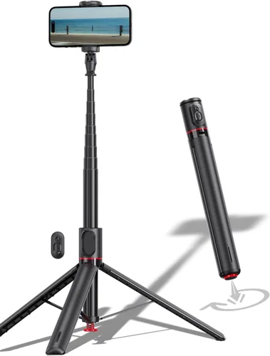 Palo selfie magnético automático de 70 pulgadas, soporte de trípode de apertura automática con control remoto, compatible con Android 5.0 e iOS 5.1,