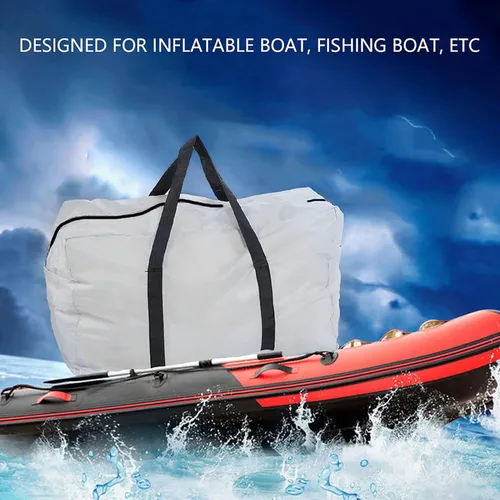 Miniatura 5 de VGEBY Bolsa inflable para kayak, bolsa de transporte plegable grande para kayak/barco/canoa, mar, pesca, rafting, natación, campamento (gris)