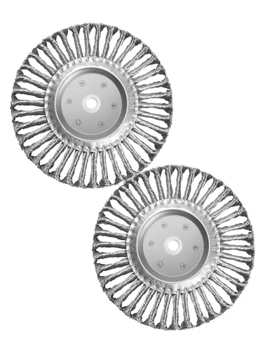 Miniatura 15 de Cepillo de rueda de alambre de banco de 6 pulgadas, alambre de acero prensado grueso, 0.012 pulgadas con eje de 5/8 pulgadas para amoladora de banco