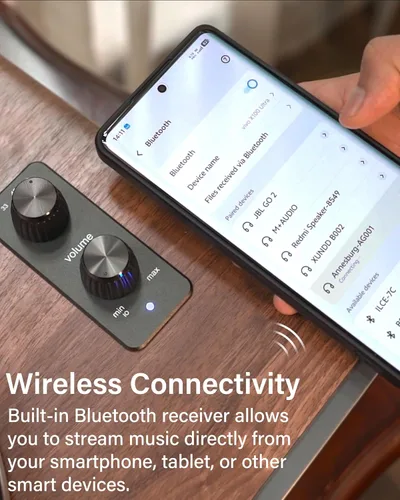 Miniatura 7 de Annesburg Reproductor de Discos de Vinilo, Tocadiscos Bluetooth con Altavoces Incorporados para Discos de Vinilo, Alta Fidelidad con Transmisión por