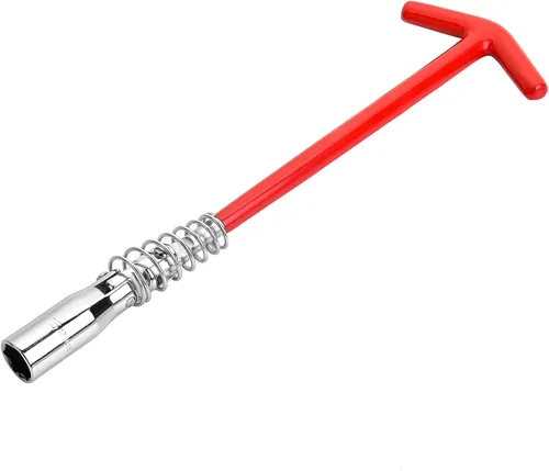 Miniatura 2 de Jetech Llave de bujía de 5/8 pulgadas (0.630 in), diseño de mango en T con barra en T giratoria de 360 grados, acero de aleación Cr-V tratado