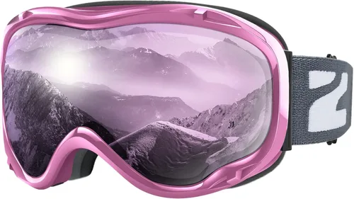 Miniatura 19 de ZIONOR Lagopus Gafas de protección UV para esquí y snowboard, antiniebla, para hombres, mujeres, jóvenes A0-vlt 10.5% Marco Blanco Lente Plata