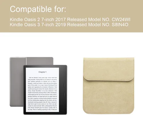 Miniatura 2 de WALNEW Funda protectora para Kindle Oasis de 7 pulgadas, compatible con Kindle Oasis de 10ª generación 2019/9ª generación 2017, color caqui