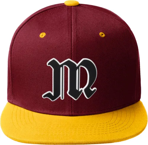 Miniatura 1243 de Daxton Gorra clásica con visera de billete plano con letras del alfabeto inglés antiguo de la A a la Z