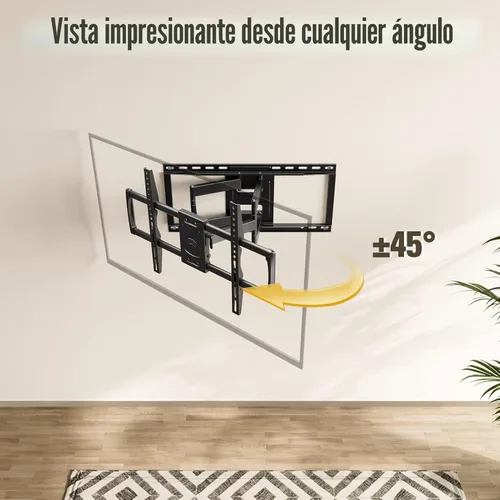 Miniatura 5 de Soporte de montaje para la pared se adapta a 16, 18, 24 pulgadas de madera espaciado con movimiento completo del brazo articulado para la mayoría