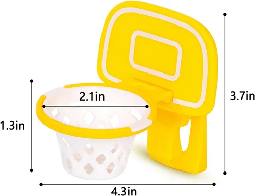 Miniatura 2 de Separador de yema de huevo, diseño juguetón del aro de baloncesto, separación eficiente de la yema de huevo, amarillo