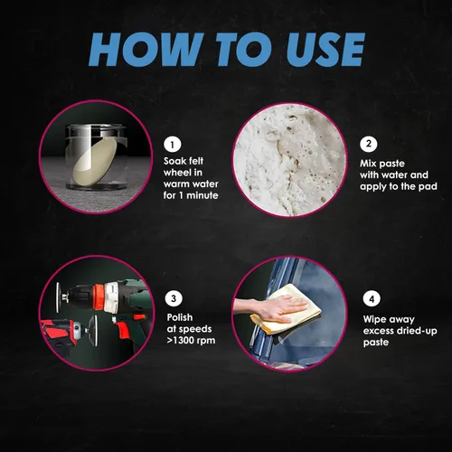 Miniatura 6 de Polvo de Reparación de Vidrio con Óxido de Cerio de Grado Óptico 16oz Reparación de Ventanas y Parabrisas de Vidrio Grado Óptico, para uso