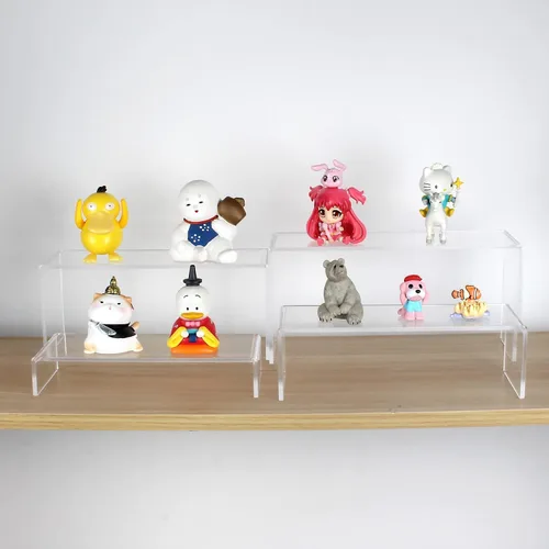 Miniatura 7 de ELEGANTLIFE Estante de exhibición de acrílico de 3 niveles para figuras Amiibo Funko POP, organizador de perfumes y colonias, soporte para postres