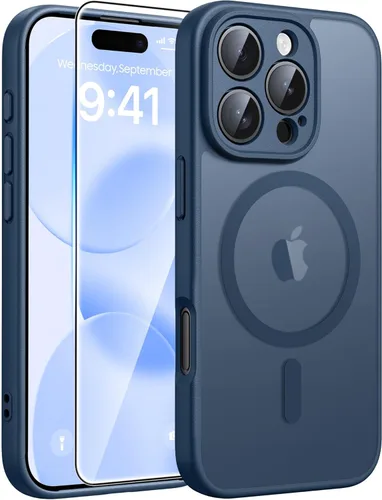 Miniatura 291 de FNTCASE - Funda para iPhone 16 Pro: magnética, mate, translúcida, de grado militar, protectora contra caídas, resistente, fina, duradera y a prueba