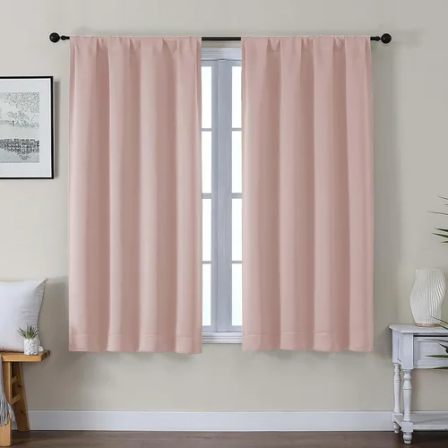 Miniatura 29 de Gwine Cortinas opacas para dormitorio, 54 pulgadas de largo, paneles de cortina de ventana con aislamiento térmico y reducción de ruido, cortinas
