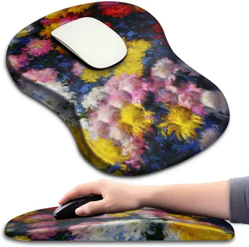Miniatura 18 de Hokafenle Alfombrilla ergonómica para ratón con soporte para muñeca con diseño de masaje, reposamuñecas para aliviar el dolor, con espuma
