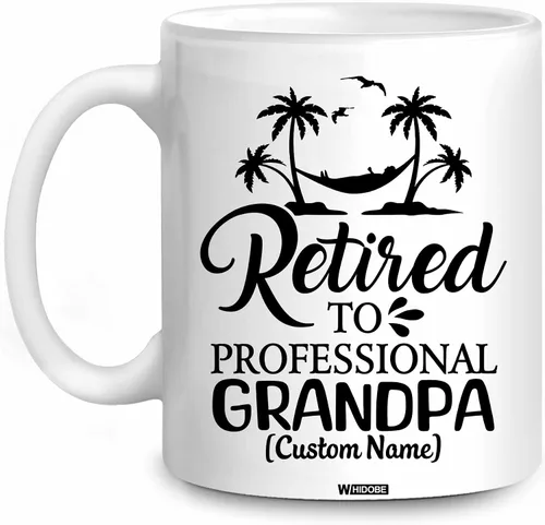 Miniatura 21 de WHIDOBE Taza de jubilación divertida personalizada con texto en inglés "Retired Not My Problem Any", taza para mujeres, hombres, papá, mamá, taza