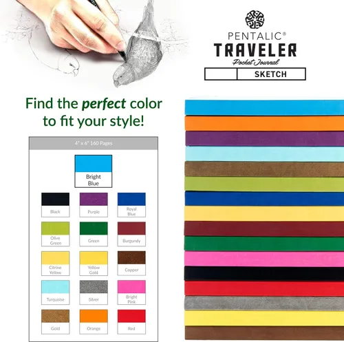 Miniatura 7 de Cuaderno de bocetos Travelers Dot Grid Pentalic Art, libre de ácidos