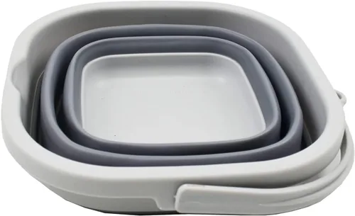 Miniatura 2 de SAMMART Cubo de plástico plegable súper mini cuadrado de 2.6 L (0.68 galones) - Tina cuadrada plegable - Cubo de agua portátil para pesca - Maceta