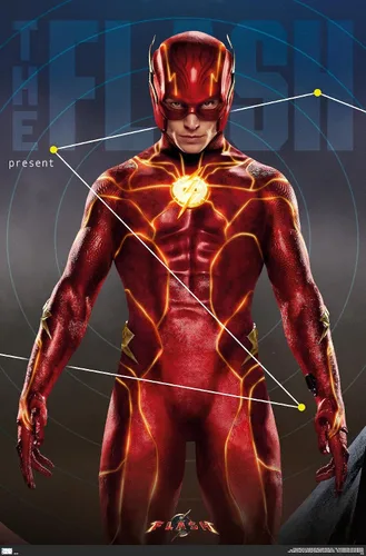 Miniatura 12 de Trends International DC Comics Movie The Flash - Póster tríptico de pared, 34 pulgadas de largo x 22.4 pulgadas, versión enmarcada en blanco