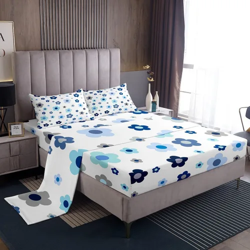 Miniatura 25 de Juego de sábanas con temática de camping feliz, juego de ropa de cama de viaje para niños, niñas, niños, adolescentes, decoración de dormitorio