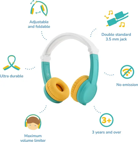 Miniatura 3 de Lunii - Auriculares Octave - Para niños de 3 a 8 años - Plegables, personalizables, volumen estéreo limitado - Compatible con My Fabulous Storyteller