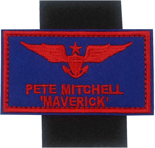 Miniatura 3 de Goose & Maverick - Divertidas calcomanías bordadas con gancho y bucle de 3.8 x 2.2 pulgadas, apliques bordados para planchar para camisas, mochilas