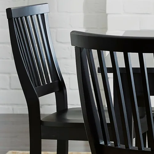 Miniatura 5 de Homestyles Arts & Crafts - Sillas de comedor negras, juego de 2