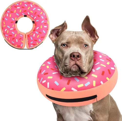 Miniatura 23 de Supet Cono Inflable para Perro para Perros Grandes, Medianos y Pequeños, Collar de Cono Suave para Perros y Gatos, Collar EC para Cuello de Perro